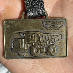 Vintage Brass WABCO Front End Loader Pocket Watch Fob Dump Truck Equipment